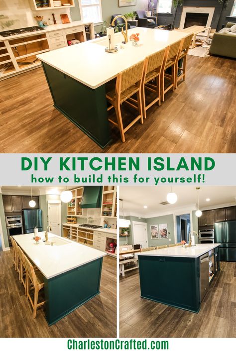 DIY kitchen island - Charleston Crafted Sewing Table Kitchen Island, Kitchen Island Ideas Diy How To Build, Diy Wooden Kitchen Island, Diy Kitchen Island With Dishwasher, Diy Kitchen Island Bar, Farmhouse Kitchen Island Diy, Diy Kitchen Peninsula With Seating, Diy Kitchen Island With Sink, How To Build A Kitchen Island