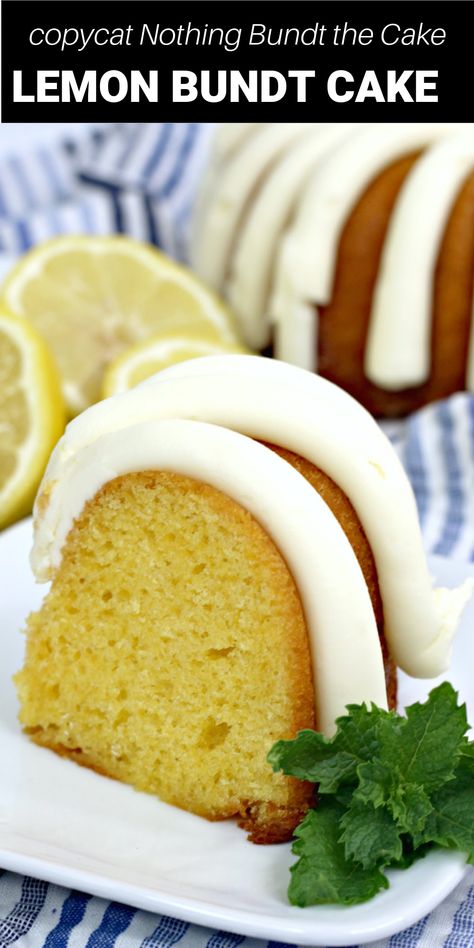 Lemon Bundt Cake Recipe, Lemon Cake Easy, Nothing Bundt, Nothing Bundt Cakes, Lemon Bundt Cake, Lemon Cake Mixes, Homemade Frosting, Lemon Cake Recipe, Easy To Make Desserts