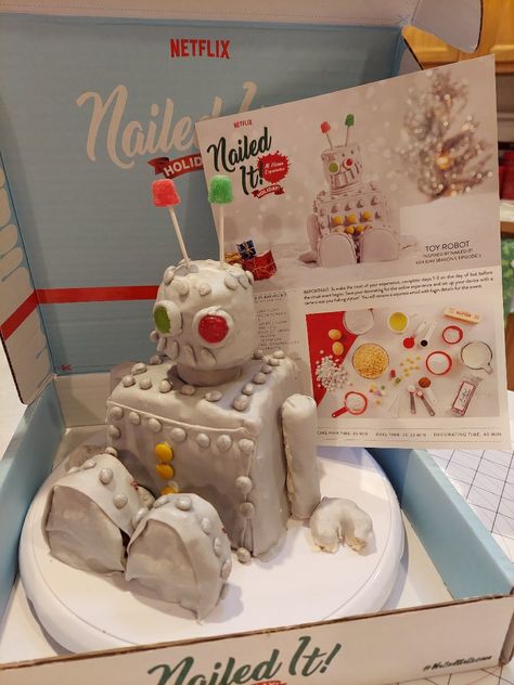 Duper Cake, Cake Challenge, Robot Cake, Robot Toy, Nailed It, Super Duper, Holiday Nails, Make Time, Cake Desserts