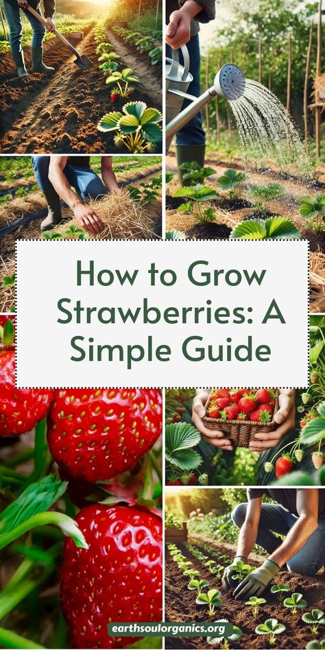 Start your strawberry garden with this simple guide for beginners! Learn how to plant, mulch, and maintain your strawberry plants for the best yield. Discover tips on protecting your berries from birds and pests so you can savor every sweet bite of your homegrown strawberries! #BerrySeason #EasyGardening #HomegrownDelights Strawberry Plant Cover, Easy Fruits To Grow In Garden, Strawberry Plants Ideas, When To Plant Strawberries, Strawberry Growing, Strawberry Harvest, Growing Strawberries In Containers, How To Grow Strawberries, Strawberry Bush