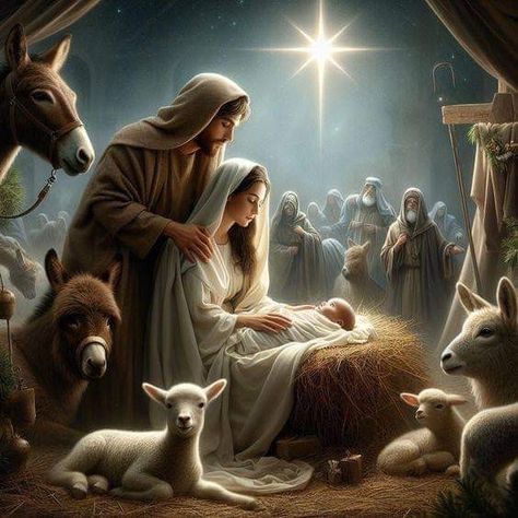 Nativity Scene Pictures, Jesus Christ Artwork, Birth Of Jesus Christ, Religious Pictures, Jesus And Mary Pictures, Jesus Christ Art, Jesus Photo, Ayat Alkitab, Jesus Painting