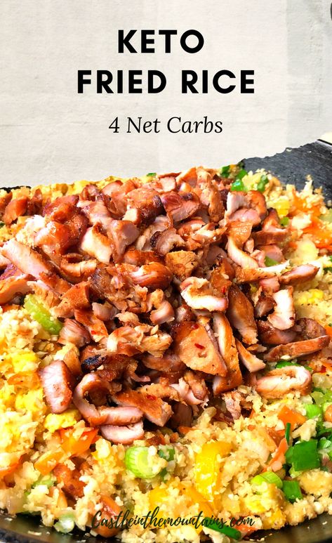 Keto Fried Rice, Keto Chinese Food, Rice Fried, Keto Diet Breakfast, Diet Help, Ketogenic Recipes, Keto Dinner, Chicken And Vegetables, No Carb Diets