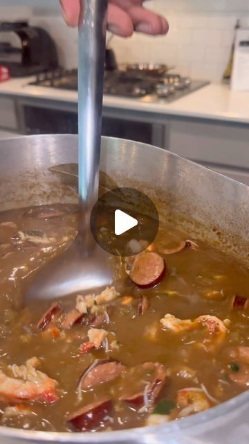 Cordarrius Green on Instagram: "Seafood Gumbo 🔥  Comment “gumbo recipe” to get link to full recipe sent to your DM." Seafood Gumbo Recipe Easy New Orleans, Chicken Shrimp And Sausage Gumbo, Gumbo Collard Greens Recipe, Green Gumbo Recipe, Quick Gumbo Recipe, Pepper Belly Pete Recipes, Seafood Gumbo Recipe Louisiana, Gumbo Greens Recipe, Louisiana Gumbo Recipe Authentic