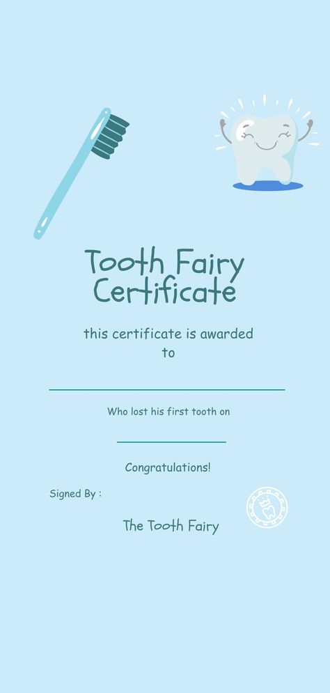 boys tooth fairy certificate Boy Tooth Fairy, Tooth Fairy Certificate, First Tooth, Tooth Fairy, Pins, Quick Saves