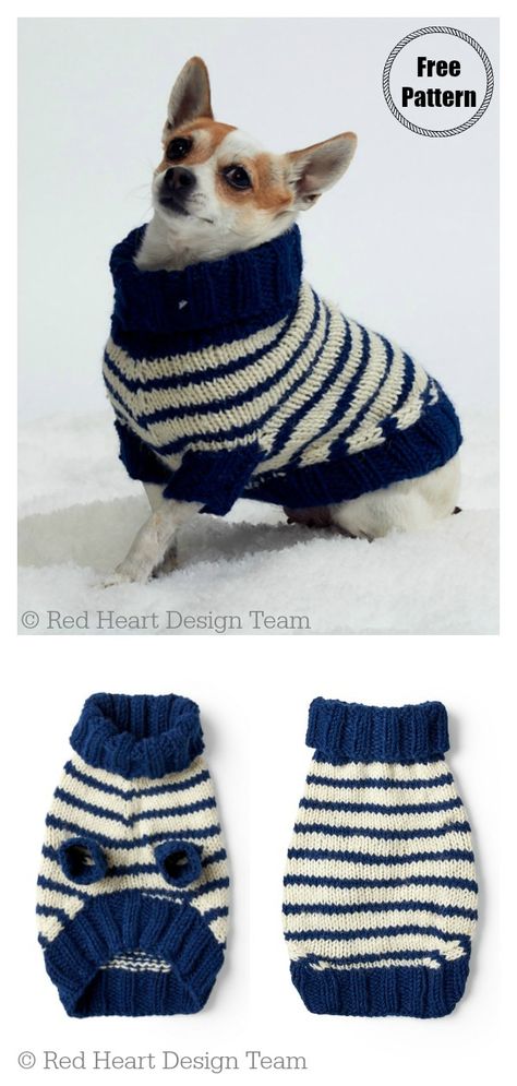 Striped Dog Coat Free Knitting Pattern #freeknittingpattern  #dogcoats  #knittingpatterns Cute Dog Sweater Crochet Pattern, Patchwork, Knit Large Dog Sweater Pattern Free Easy, Modular Knitting Patterns, Knit Dog Sweater Pattern, Dog Jumper Pattern, Dog Jumper Knitting Pattern, Knitting Patterns For Dogs, Dog Jacket Patterns