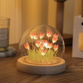 Coquette Room Decor | Room decor tailored to your aesthetic Tulip Night Light, Design Floral Moderne, Diy Table Lamp, Battery Operated Lamps, Tulip Lamp, Lampe Diy, Modern Floral Design, Diy Lampe, Flower Bedroom