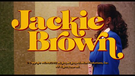 Foxy Brown and Jackie Brown - Fonts In Use Film Font, New Beverly Cinema, Pam Grier, Elmore Leonard, Jackie Brown, Foxy Brown, Title Font, 타이포그래피 포스터 디자인, Opening Credits