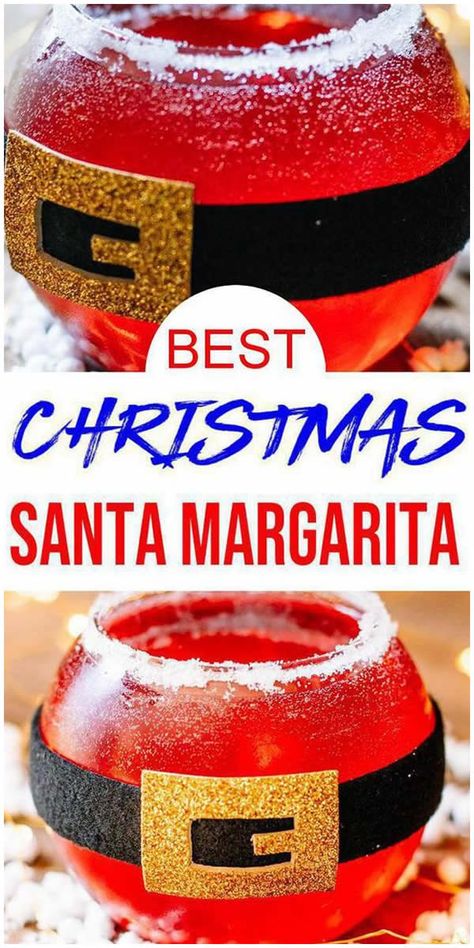 Super DELICIOUS Christmas Santa margarita. Check out the BEST Christmas margarita. Easy alcohol drink recipe for tasty & delish Christmas cocktail. Make this alcoholic drink for your Christmas table/ Tequila liquor & cranberry margarita. Yummy Santa Christmas margarita for parties, happy hour or family & friends. Simple & quick Holiday margarita that is crowd pleasing. For a non alcoholic version leave out the alcohol for a mocktail. For more #alcohol recipes see KimspiredDIY #margarita Christmas Margarita Recipe, Holiday Margaritas, Christmas Margarita, Drinks Alcohol Recipes Easy, Hippie Juice, Holiday Drinks Alcohol, Christmas Drinks Alcohol Recipes, Xmas Drinks, Christmas Party Drinks