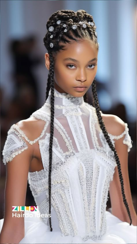 Unique Braids, Fantasy Outfits, Black Hairstyles, Long Braids, African Hairstyles, Hair Art, Afro Hairstyles, Ponytail Hairstyles, Braid Styles