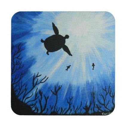 Sea Turtle Coasters Sea Bed Drawing, Painting Canvas Diy, Sea Turtle Poster, Turtle Poster, Atmospheric Perspective, Art Turtle, Zen Rock, Disney Canvas Art, Disney Canvas