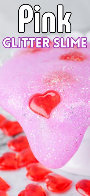 How to Make Pink Heart Glitter Slime for Valentine's Day Sensory Diy, Girly Diy, Preschool Food, How To Make Pink, Heart Glitter, Valentine's Day Crafts For Kids, Glitter Slime, Best Salad Recipes, 4 Ingredient