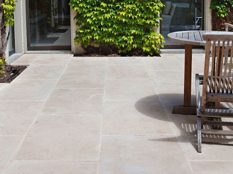 Eco Outdoor La Roche limestone pavers Paved Courtyard, Pool Business, Traditional Courtyard, Limestone Patio, Eco Outdoor, Tiles Outdoor, Limestone Pavers, Courtyard Ideas, Limestone Paving