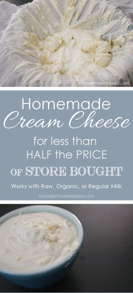 Cream Cheese Homemade, Cheese Recipes Homemade, Cheese Making Recipes, Organic Cream, Homemade Cream Cheese, Make Cream Cheese, Homemade Cheese, Cream Cheese Recipes, Milk Recipes