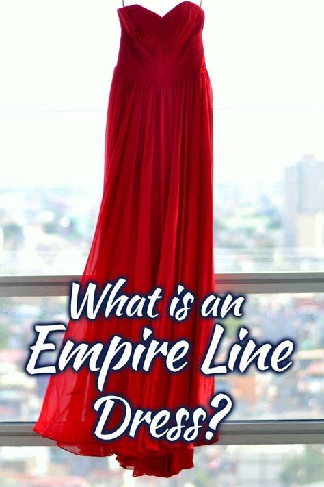 A stunning red empire line dress hanging at the balcony  Empire line dresses are a versatile style that can be dressed up or down and come with casual, vintage, and patterned fashion style. They’ve been popular for their easy-to-wear shape that most women want. Empire line dresses can hide a lot in the lower half, making them a popular choice for women who are pregnant or trying to lose weight. Empire Line Wedding Dress, Empire Cut Dress, Empire Line Dress, Empire Wedding Dress, Smart Casual Dress, Wedding Dress Cap Sleeves, Line Dresses, Scoop Neck Dress, Random Image