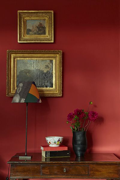 The 10 best red paint colours from bold and bright to dark and moody - Chatelaine Farrow Bal, Wimborne White, Red Paint Colors, Farrow & Ball, Wooden Window Frames, Dining Room Cabinet, David Hicks, Trending Paint Colors, Farrow And Ball Paint