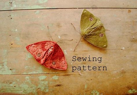 At last... my moth sewing pattern is finally ready for the world... It's super detailed with step by step instructions and photos and is a lovely project to use those beautiful scraps of fabric... Insect Sewing Pattern, Butterfly Stuffed Animal Pattern, Fairy Sewing Projects, Easy Sewing Projects By Hand, Vintage Fabric Sewing Projects, Sewing Projects Cottagecore, Scrap Sewing Patterns, Butterfly Sewing Projects, Cotton Fabric Sewing Ideas