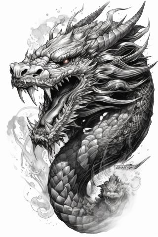 Dragon tattoo, tattoo sketch#15 Dragon Tattoo Realistic, Tato Irezumi, Biomech Tattoo, Black Dragon Tattoo, Dragon Head Tattoo, Japanese Dragon Drawing, Dragon Tattoos For Men, Realistic Dragon, Dragon Sleeve