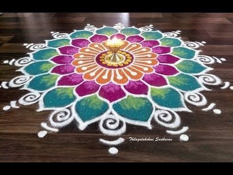 Laxmi Mata Rangoli Designs, Laxmi Mata Rangoli, Diwali Lakshmi Pooja, Diwali Lakshmi, Diwali Wish, Laxmi Mata, Rangoli Designs Easy, Lakshmi Pooja, Freehand Rangoli