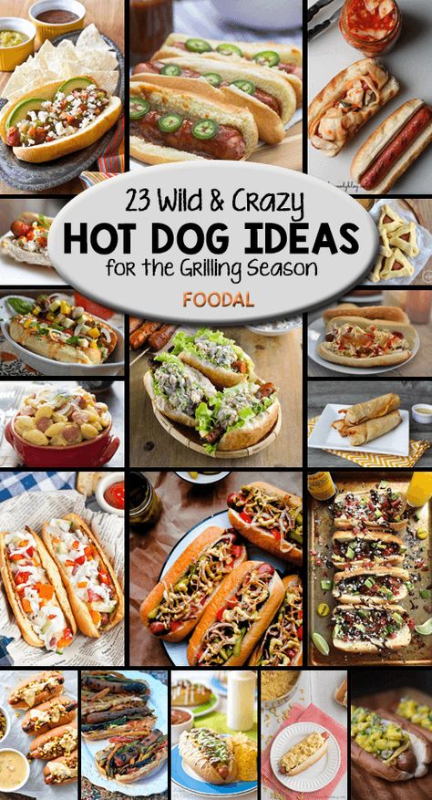 Hot Dog Ideas, Hot Dog Party, Gourmet Hot Dogs, Hot Dogs Recipes, Hot Dog Toppings, Hot Dog Chili, Hot Dog Bar, Hot Dog Recipes, Cucumber Recipes