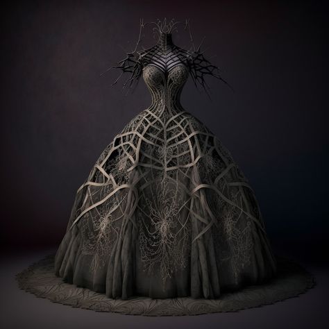 Spider Dress Fashion, Spider Wedding Dress, Spider Inspired Outfit, Spider Themed Outfit, Masquerade Ball Gowns Elegant With Mask, Spiderweb Fashion, Witches Cabin, Madam Web, Dark Victorian Aesthetic