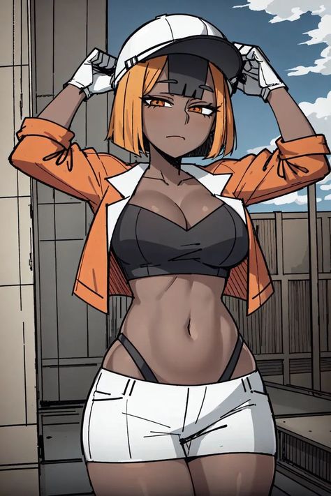 Black Tomboy Art, Tomboy Art, Black Anime Characters, Black Cartoon, 영감을 주는 캐릭터, Female Character Design, Cute Anime Pics, Anime Poses, Anime Artwork