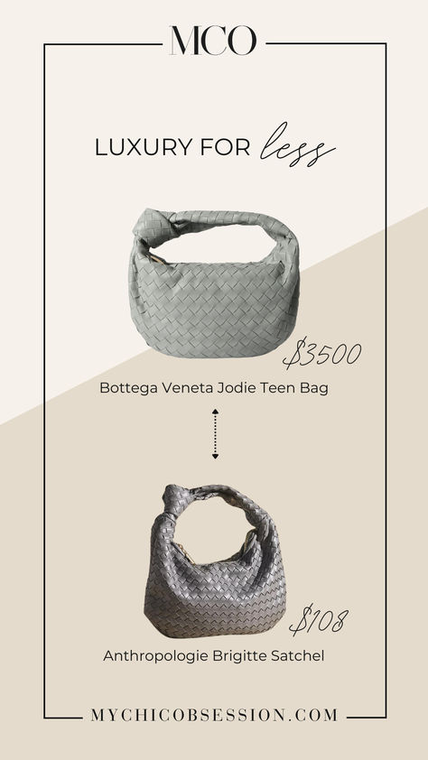 If you love the look of the Bottega Veneta Jodie Teen bag but aren’t looking to splurge on a designer piece, Anthropologie has a very similar style of the woven purse at a fraction of the cost. Bottega Veneta Jodie, Woven Purse, Bags For Teens, The Chic, Chic Design, Stylish Accessories, Bottega Veneta, Anthropologie, Satchel