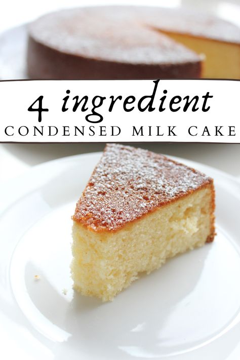 Essen, Sweetened Condensed Milk Desserts, Condensed Milk Recipes Desserts, Milk Recipes Dessert, Desserts Quick, Sweetened Condensed Milk Recipes, Condensed Milk Cake, Milk Dessert, Quick Cake