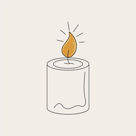 Candle Line Drawing, Candle Line Art, September List, Hand Holding Candle, Candle Doodle, Boho Logos, Candle Icon, Candle Vector, Alchemy Magic