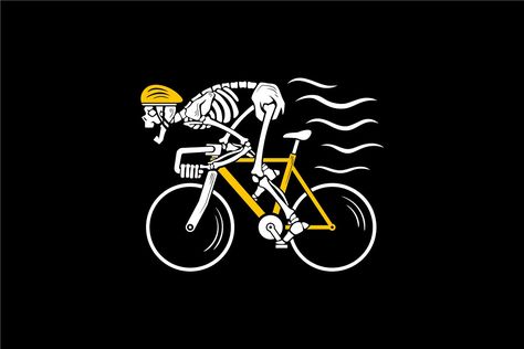 Vintage Sport, Road Bike, Premium Vector, Skeleton, Cycling, Vector Illustration, Bike, Road, Road Bikes