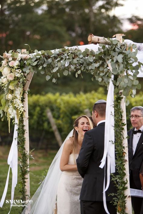 Roses and Rice-Flowers Chuppah Flowers Eucalyptus, Garden Roses Birch Arch Rustic Wedding Fake Peonies, Chuppah Flowers, Birch Tree Wedding, Wedding Chuppah, Wedding Ceremony Ideas, Backdrop Decor, Wedding Arch Flowers, Wedding Arbour, Arch Flowers