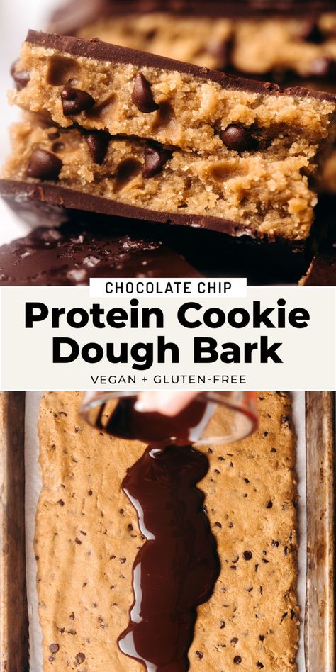 High Protein Cookie Dough Bark (vegan) | Feasting on Fruit Healthy High Protein Vegan Snacks, Healthy Cookie Dough Bark, High Protein Low Calorie Treats, Protein Bark Recipe, High Protein Foods For Kids, Healthy High Protein Snacks Clean Eating, Protein Cookie Dough Bark, High Protein Cookie Dough Bark, Low Carb High Protein Desserts Easy