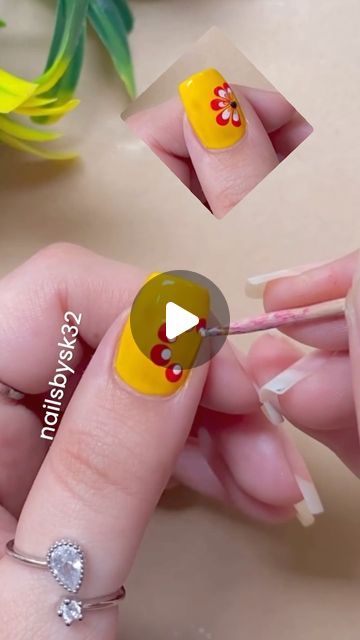 Nailsbysk on Instagram: "Dot nail art design" Easy Dotting Nail Art, Simple Nail Art With Dotting Tool, Dotting Nail Art Designs, Nail Art With Dotting Tool, Dotting Nail Art, Dotting Tool Nail Art, Dot Nail Art Designs, Dot Nail Designs, Dot Nail Art