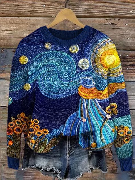 Starry night painting