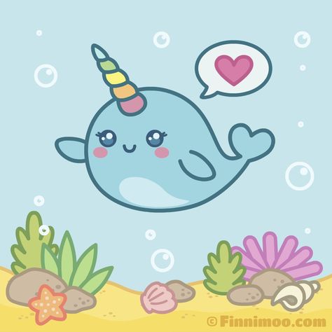 Cute Animation Video, Whale Cartoon Drawing, Narwhal Drawing, Hello Cartoon, Whale Cartoon, Kawaii Narwhal, Cute Narwhal, Octopus Drawing, Whale Drawing