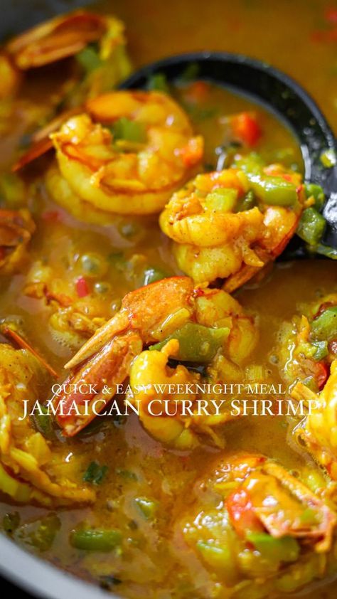 Jamaican Curry Shrimp - The Seasoned Skillet Jamaican Shrimp, Shrimp Curry, Seafood Dish Recipes, Jamaican Curry, Jamaican Cuisine, Jamaican Dishes, Curry Shrimp, Shrimp Recipes For Dinner, Shrimp Recipes Easy