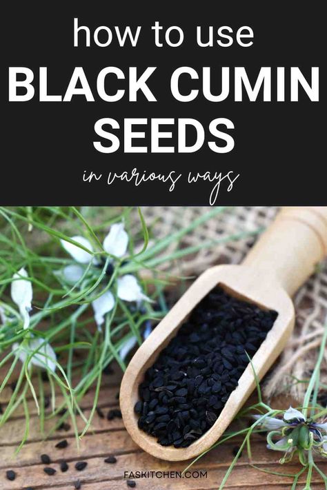 A Pinterest pin showcasing black cumin seeds with clear and simple text. The guide provides nutrition facts, health benefits, and practical tips on how to use, buy, and store black cumin seeds. Ideal for those interested in natural health and easy cooking ideas. #BlackCuminSeeds #HealthyEating #NaturalBenefits Herbal Tea, Black Cumin Seed Benefits, Black Cumin Seed Recipes, Black Seed Benefits, Cumin Benefits, Vegan Journey, Black Cumin Seed, Black Cumin, Cumin Seeds