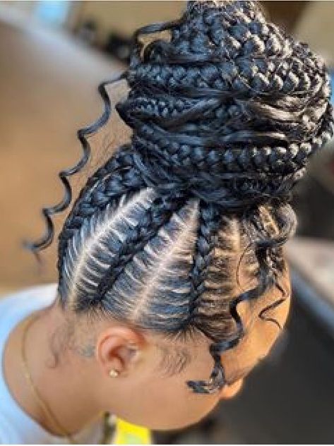 Afro Bun, Black Hair Updo Hairstyles, Feed In Braids Hairstyles, Goddess Braids Hairstyles, Braided Bun Hairstyles, Braided Cornrow Hairstyles, Braids Hairstyles Pictures, Quick Braided Hairstyles, Braided Ponytail Hairstyles