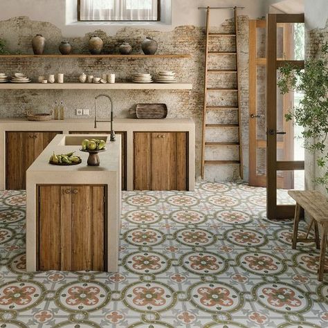 peronda (@peronda_official) • Instagram photos and videos Monastery Kitchen, Portugal Kitchen, Terracotta Kitchen, Tiny Loft, Balcony Ideas Indian, Patterned Tile, Italian Tiles, Small Balcony Ideas, Tile Stores