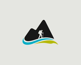 Trekking Trekking Logo, Outdoors Logo Design, Logo Montagne, Logo Voyage, Hiking Logo, Journey Logo, Tourism Logo, Adventure Branding, Adventure Logo