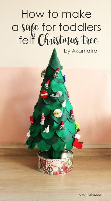 Real Tree Christmas, Felt Christmas Tree Toddler, Toddler Christmas Decorations, Christmas Stocking Ideas, Diy Christmas Stocking, Toddler Christmas Tree, Diy Felt Christmas Tree, Stocking Ideas, Christmas Trees For Kids