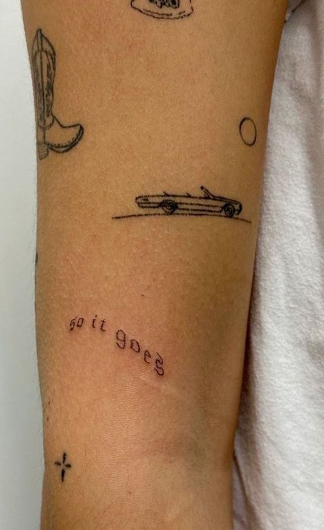 Classic Cars Tattoo, Vintage Car Tattoo Simple, Car Tattoos Simple, Car Tattoo Ideas Women, Fast Car Tattoo Tracy Chapman, Emma Chamberlain Car Tattoo, Street Art Tattoo Ideas, Minimal Car Tattoos, Aesthetic Car Tattoos