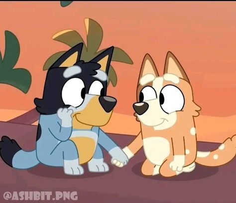 Bandit X Chilli, Chilli And Bandit, Bandit And Chilli, Bluey Fanart, Bluey Bandit, Bluey Chilli, Bluey Bluey, Bluey Stuff, Bingo Funny