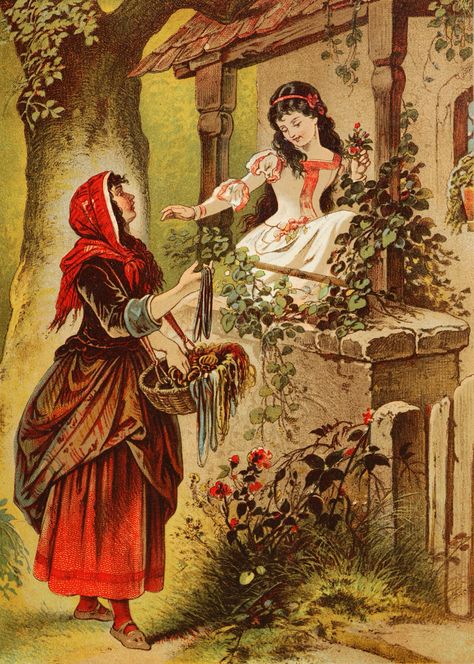 Snow White Old Fairytale book illustration Snow White Art, Sette Nani, German Fairy Tales, 동화 삽화, Arthur Rackham, Classic Fairy Tales, Brothers Grimm, Grimm Fairy Tales, Fairy Tale Characters