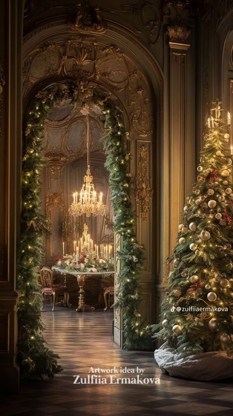 Regency Christmas Aesthetic, Royal Christmas Aesthetic, Regency Christmas, Dark Maximalist, Fancy Christmas Party, Holiday Blessings, Christmas Castle, Christmas Lockscreen, Castle Christmas