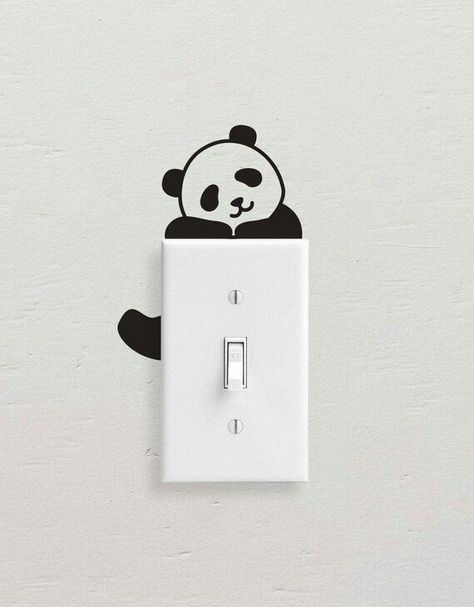 Light Switch Decal, Simple Wall Paintings, Switch Decals, Light Switch Sticker, Creative Wall Painting, Wall Art Diy Paint, Room Wall Painting, Diy Wall Painting, Diy Wand