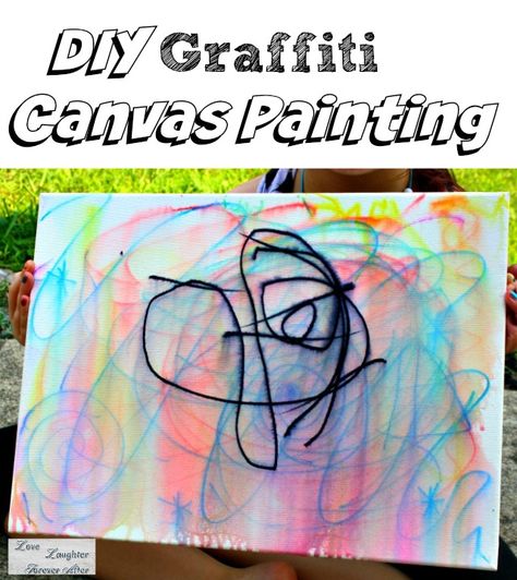 A fun kids craft. Learn how to make Graffiti Canvas Painting Graffiti Painting On Canvas Easy, Canvas Art Graffiti, Graffiti Canvas Painting, Real Advice, Easy Graffiti, Diy Graffiti, Dance Crafts, Kpop Ideas, Graffiti Canvas