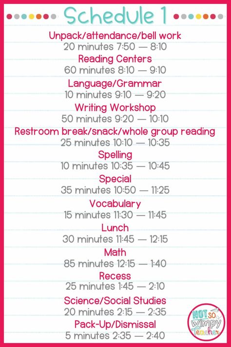 Simple Tips to Plan a Fun and Engaging ELA Schedule - Not So Wimpy Teacher First Grade Schedule, Teacher Rp, Teaching Classroom Procedures, Creating A Schedule, Classroom Birthdays, Kindergarten Schedule, Classroom Attendance, Block Schedule, Attendance Chart