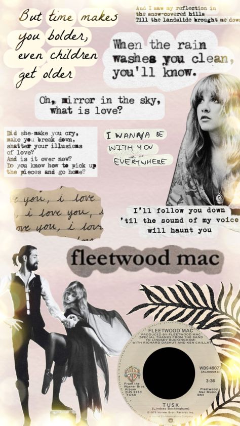 #fleetwodmac #fleetwoodmacaesthetic Fleetwood Mac Rumours, Fleetwood Mac Rumors, Make You Cry, Stevie Nicks, Fleetwood Mac, Great Bands, Song Quotes, What Is Love, Music Lyrics