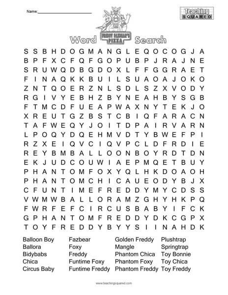 Fnaf Word Search, Fnaf Activities, Fnaf Easy Drawings, Fnaf Paper Pals, Easy Fnaf Drawings, Fnaf Things To Make, Fnaf Room Ideas Diy, Fnaf Art Easy, Fnaf Diy Crafts