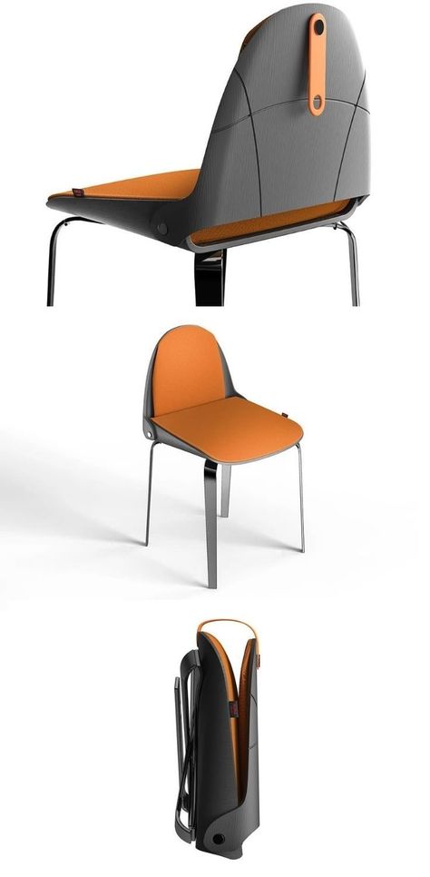 Folding Office Chair, Foldable Desk Chair, Foldable Chair Design, Portable Chair Design, Foldable Seating, Chair Living Room Ideas, Camping Chair Design, Folding Chair Design, Small Chairs